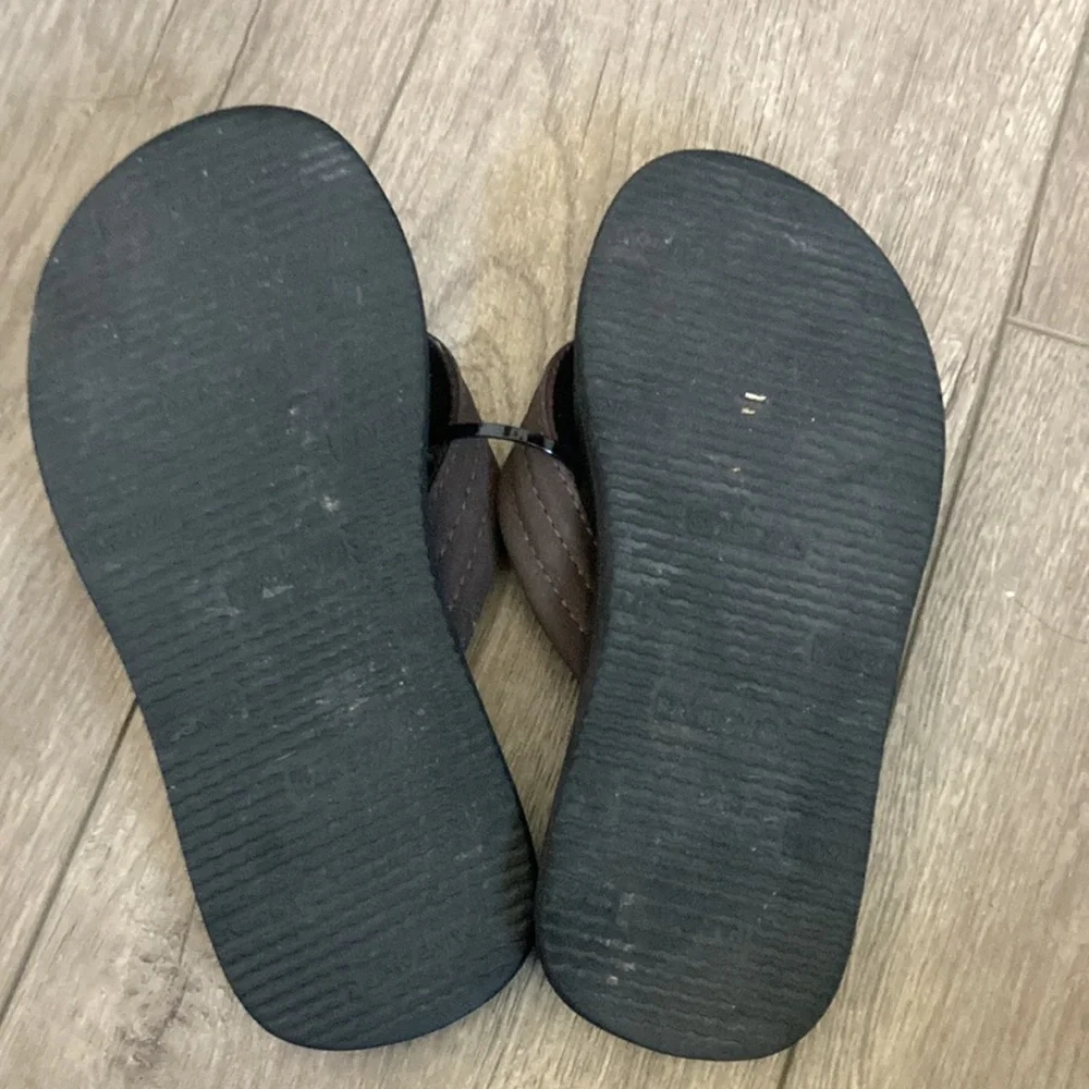 Rainbow Grombow Brown Suede Strap Flip Flops